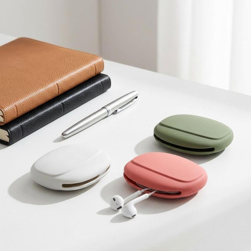 Carteira Simples Porta Fones e Cabos Estojo de Silicone Organizador Multiuso para Pendrive Chaves Carregador Cartões