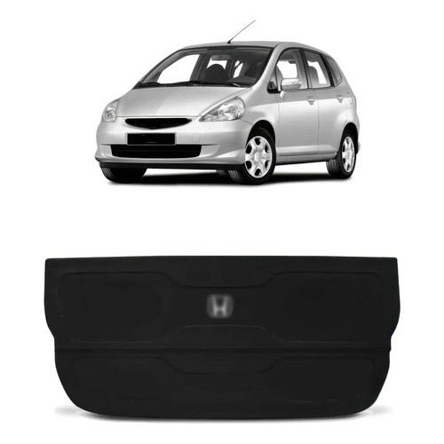 Tampão Porta Malas Bagagito Honda Fit 2003-2008 Grafite Com Cordinhas Furação Para Falante