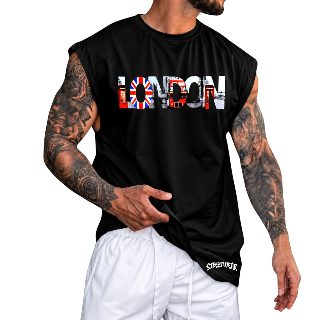 Regata Machão Oversized 100% Algodão Camiseta Cavada Musculação Streetwear Treino Praia Academia