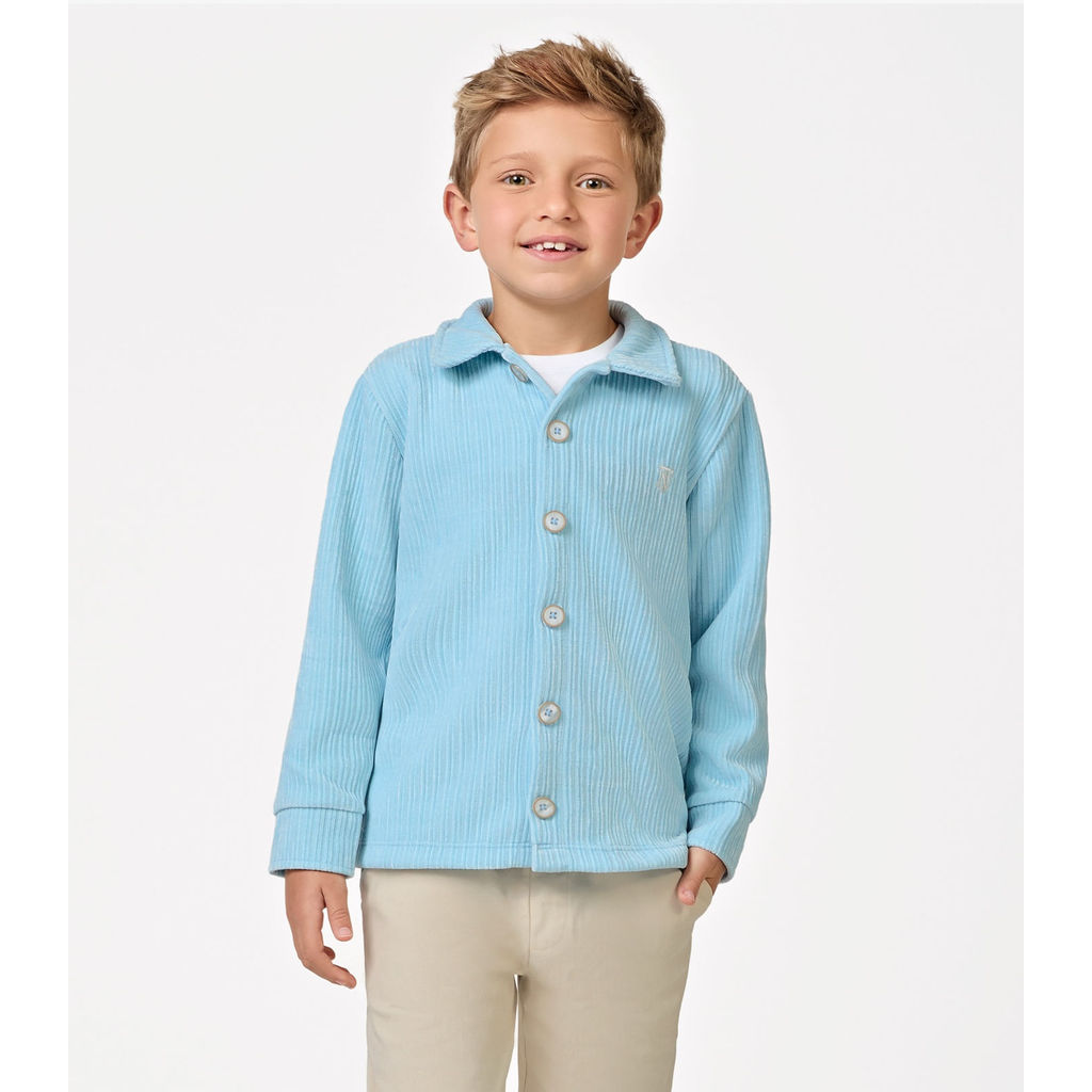 Camisa Infantil Manga Longa Trick Nick Azul