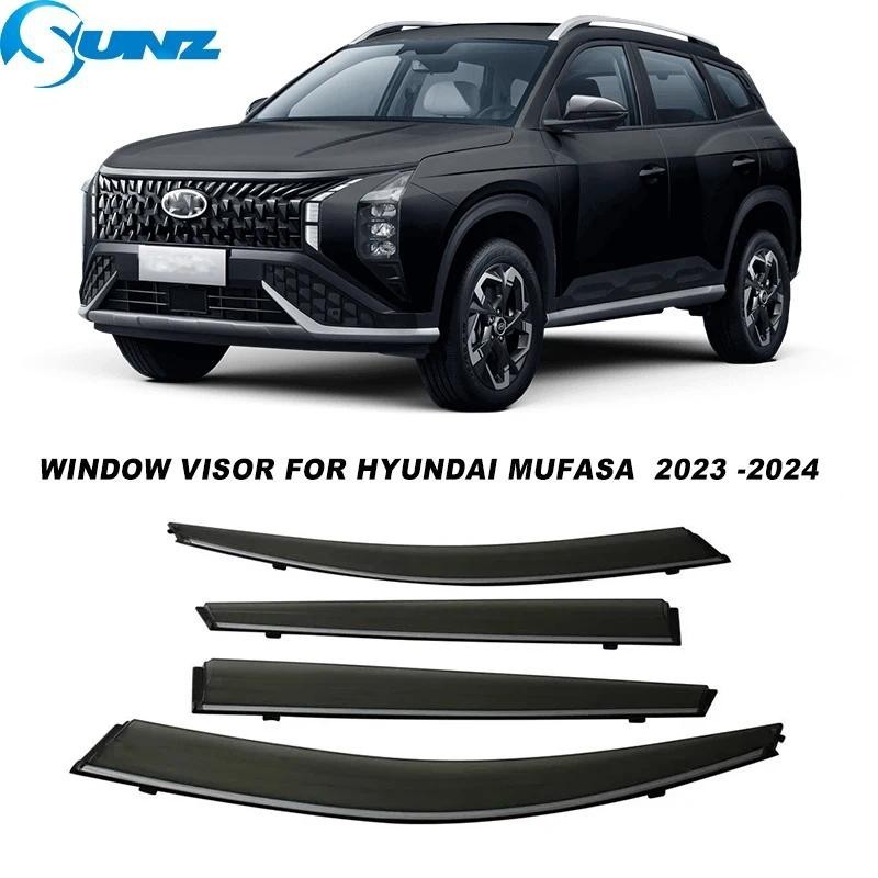 Defletores De Janela Do Carro Para Hyundai Mufasa MK1-NU2 2023 2024 Viseira Da Lateral À Prova Dwaterproof Água Guarda V