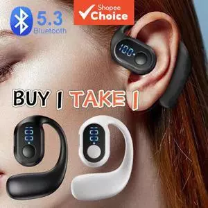 Fones De Ouvido D6 2pcs HD Chamadas Ear-Plugs Sem Fio Bluetooth Fone Empresarial À Prova D'água Com Microfone De Longa E