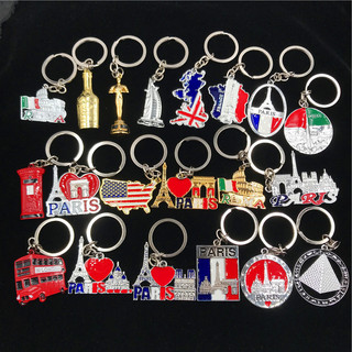 França itália reino unido reino unido Dubai egípcio Boutique sólido chaveiro mapa presente lembrança chaveiro