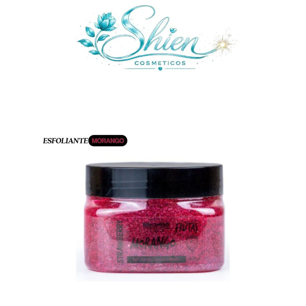 Esfoliante Para Corpo E Rosto - Morango - 300g - Rhenuks