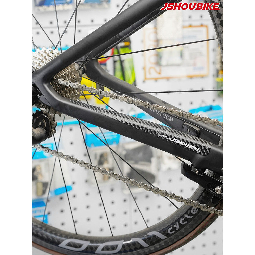 Adesivo de corrente protetora de bicicleta, acessórios de quadro de bicicleta de estrada de montanha, engrossado, à prov