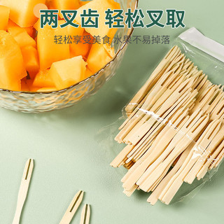 Garfo de frutas descartável, garfo de bolo, lanche, sobremesa, crianças, picareta doméstica, garfo de frutas de bambu