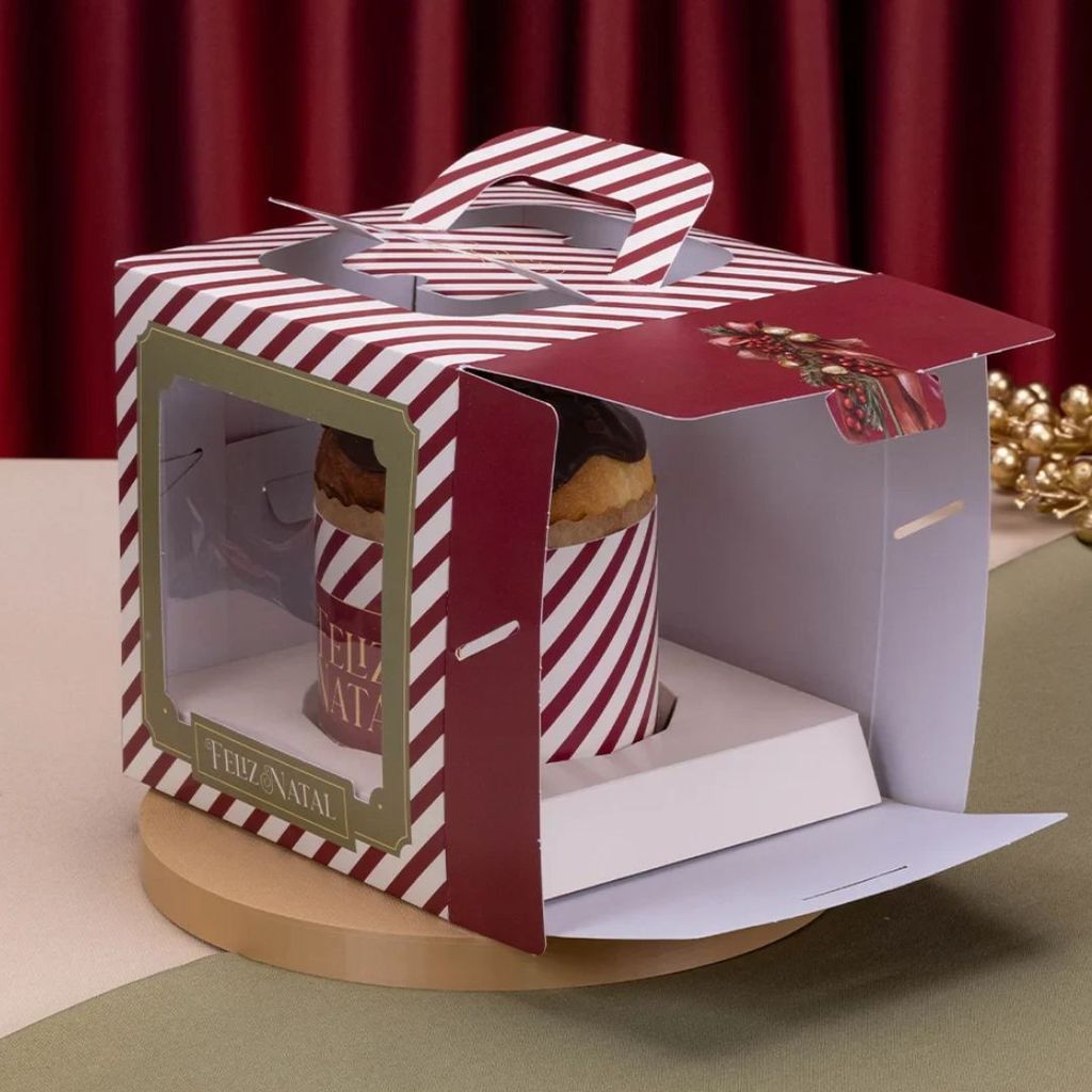 10 CAIXA COM VISOR PARA PANETONE FECHADA PRESENÇA 6083 (JANGO NATAL 2026) — imagem 2 de 2