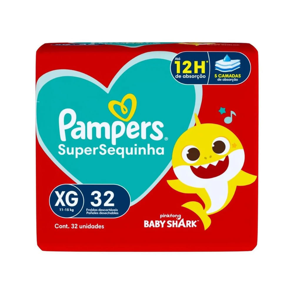 Fralda Descartável Pampers Supersequinha Mega XG 32 Unidades