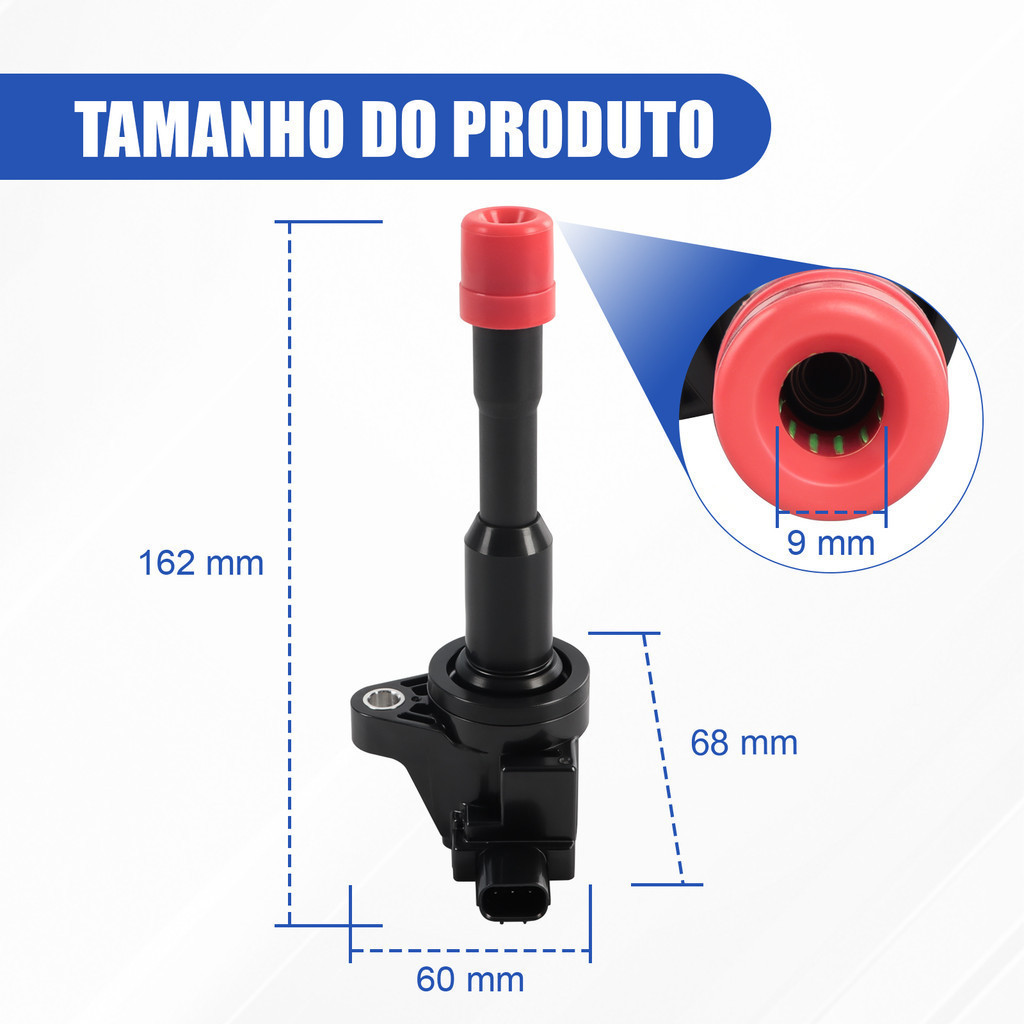 Bobina De Ignição Honda Fit 1.4 8v Traseira BI0027MM 2004 2005 2006 2007 2008 · foto 2