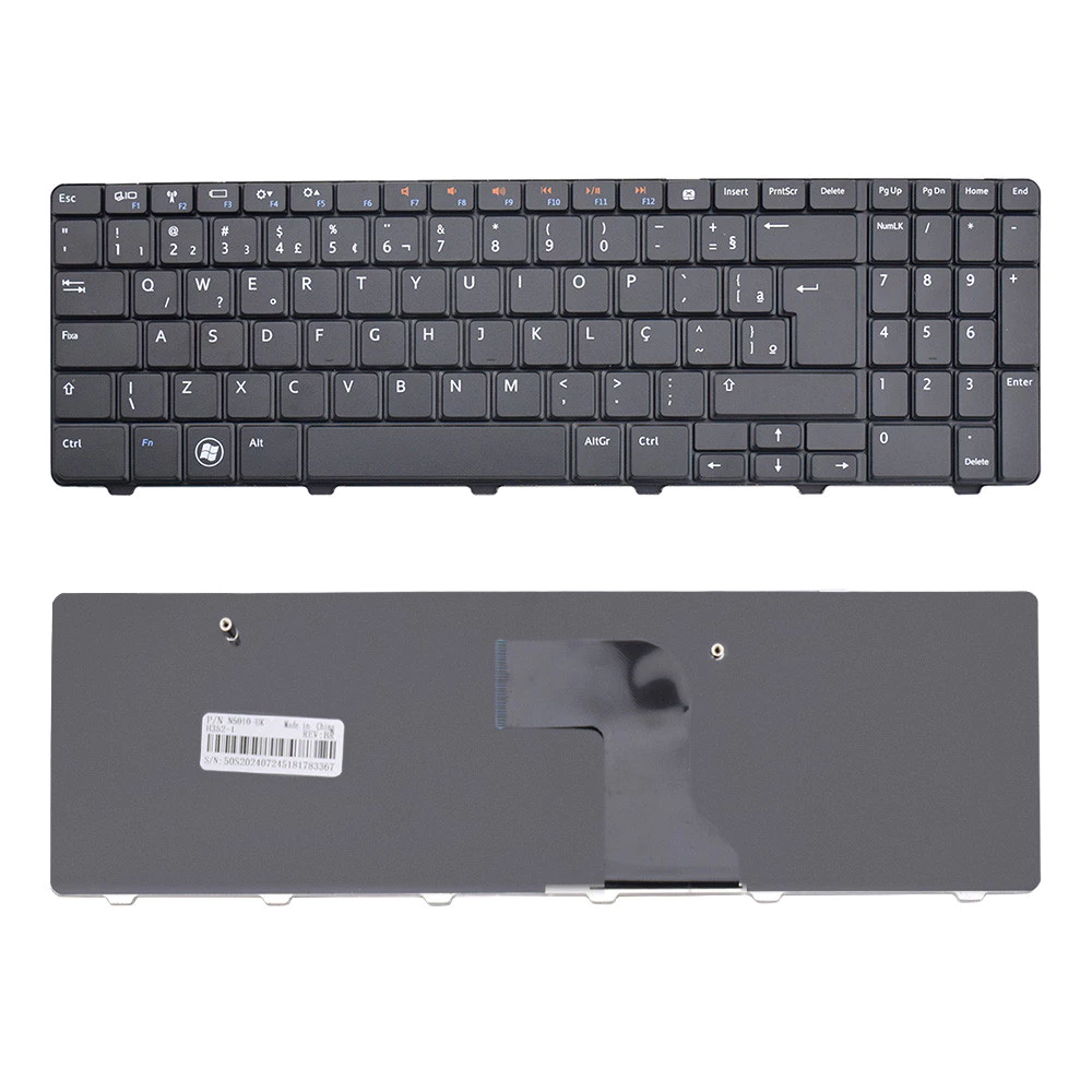 Teclado para Notebook compatível com Dell Inspiron 15R-N5010 ABNT2
