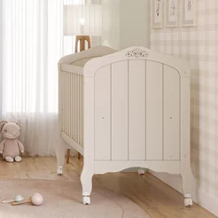 Berço Mini Cama Alegria Espresso Móveis Branco/Off White
