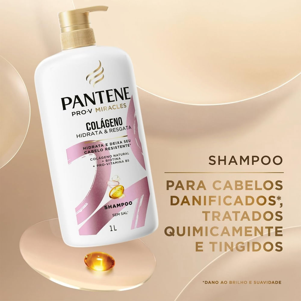 Kit Shampoo e Condicionador Pantene Pro-V Miracles Colágeno 1 Litro · foto 2