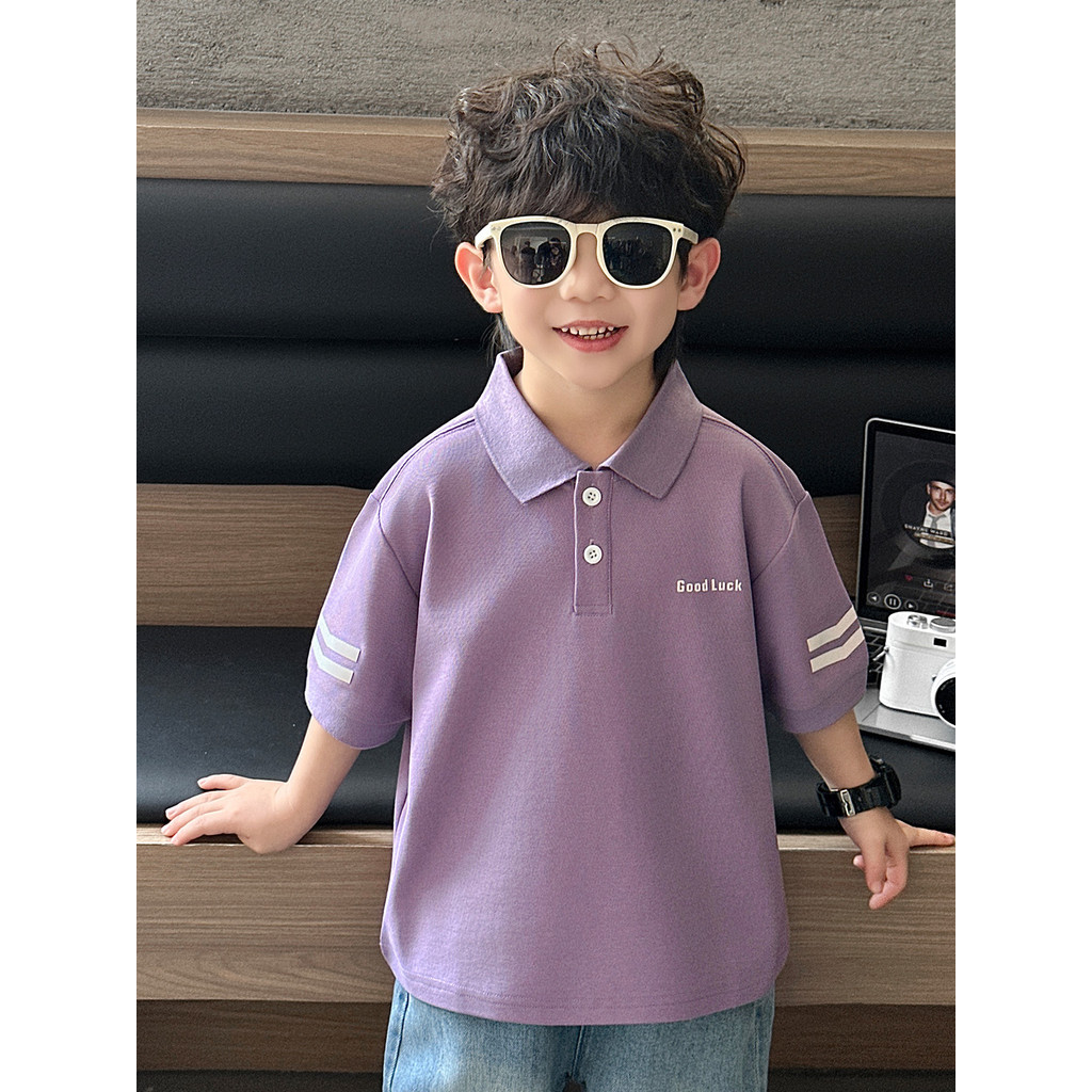 Meninos camiseta verão 2026 novo estilo versão coreana bonito crianças de manga curta verão menino meia manga camisa POL