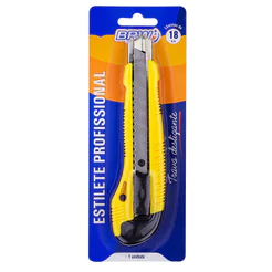 Estilete largo profissional trava desliz 18mm ES1803 BRW.