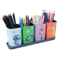 Porta Caneta Lápis Divertidamente Bandeja Organizador Mesa Pincéis Objetos Materiais Escritório Escola Disney Plasútil