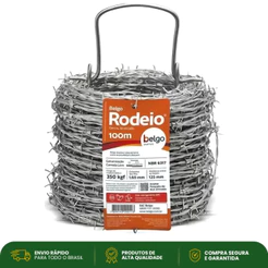 Arame Farpado Galvanizado Rodeio Belgo 1,6mm 100 Metros - Carga 350 kgf