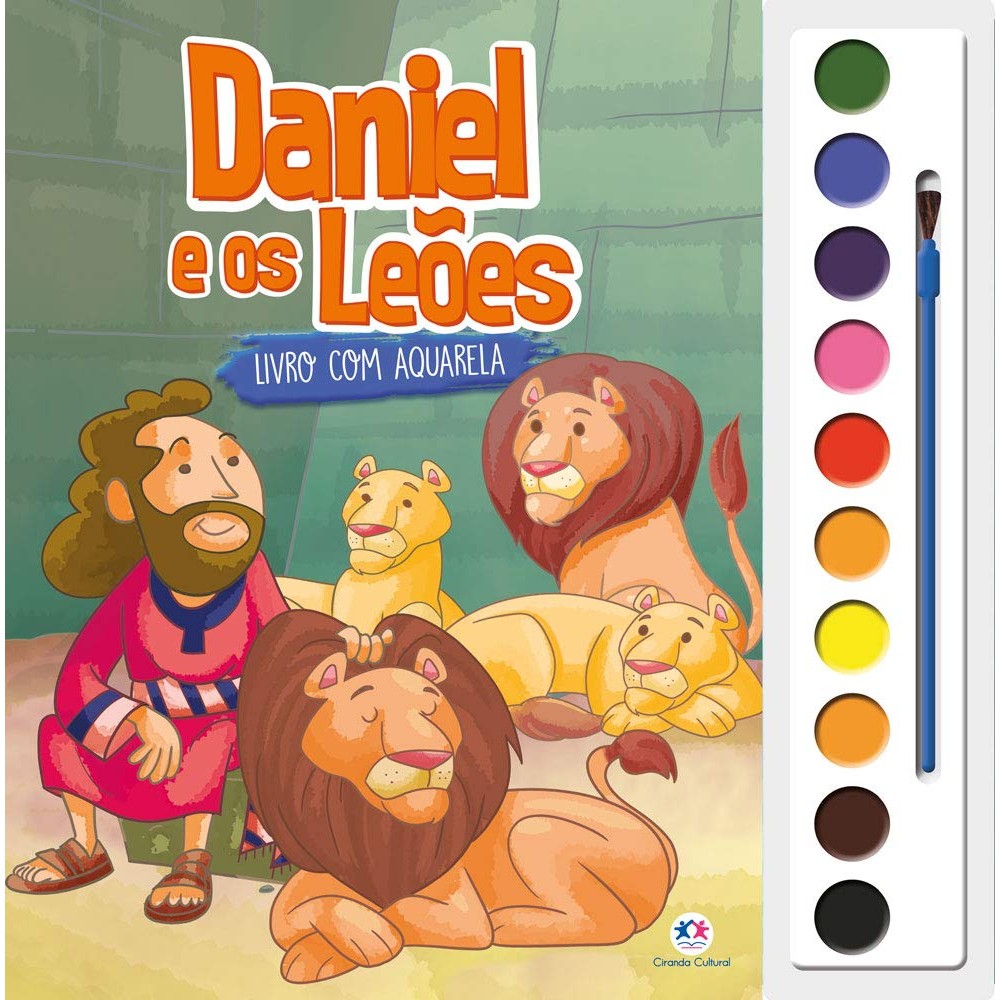 Daniel e os Leões Livro Com Aquarela + Pincel