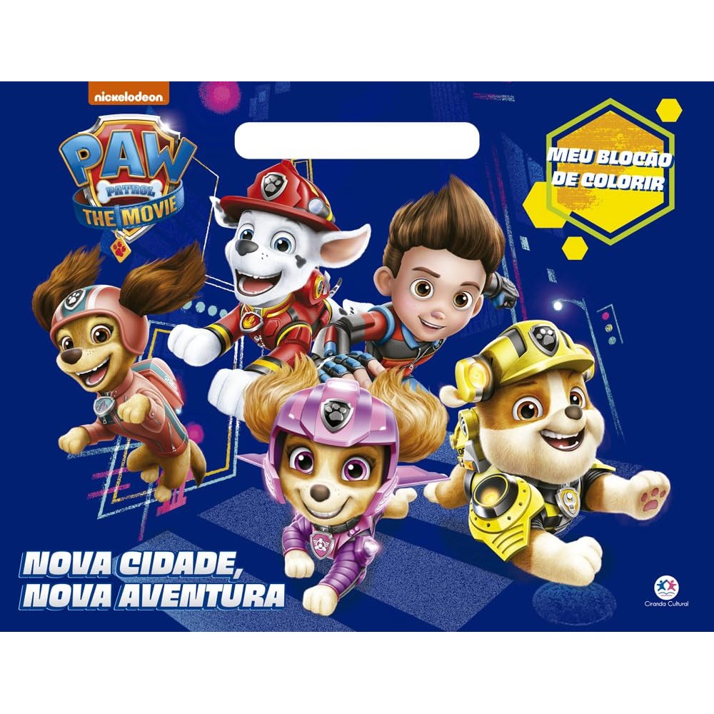 Patrulha Canina - Patrulha Canina Movie: Nova Cidade, Nova Aventura | Blocão de Colorir em Oferta na Shopee