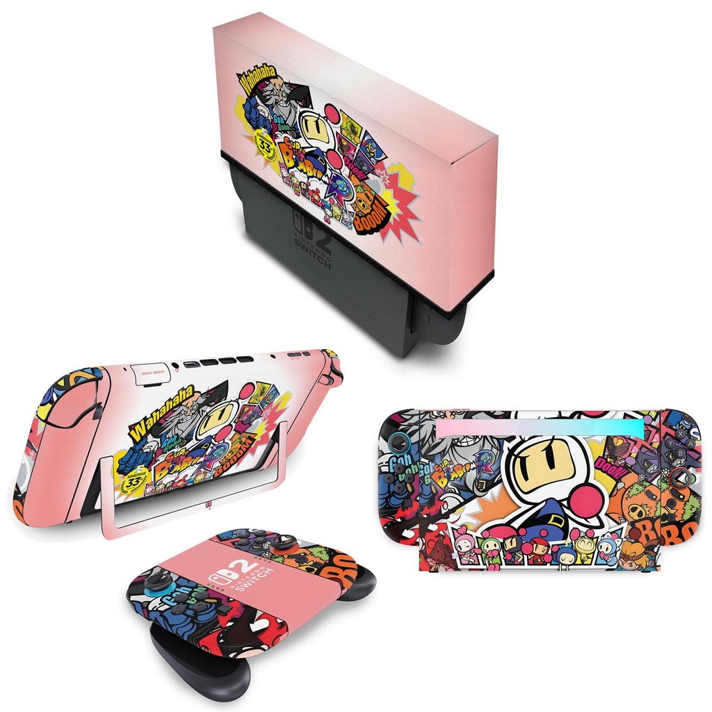 Kit Capa e Skin Anti-Rage para Nintendo Switch 2 - Bomberman