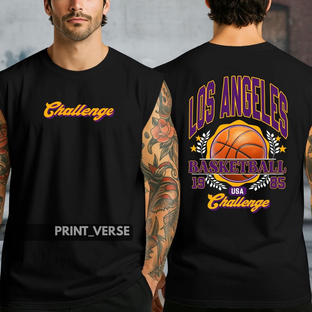 Camiseta Regata Streetwear Los Angeles Basquete Esporte Time Cavada Oversized