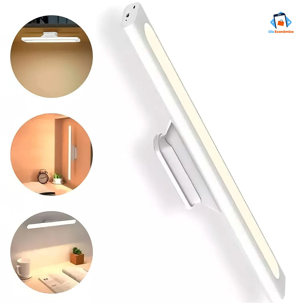Luminária de LED de Bastão Recarregável sem Fio, com Suporte Magnético, Toque e Controle Remoto em Oferta na Shopee