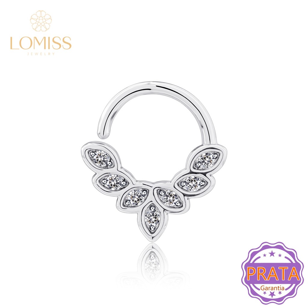 Piercing Orelha Tragus Nariz Argola Prata 925 Torção Zircônias Cravejado - Conch Septo Boca Pontos de Luz em Oferta na Shopee