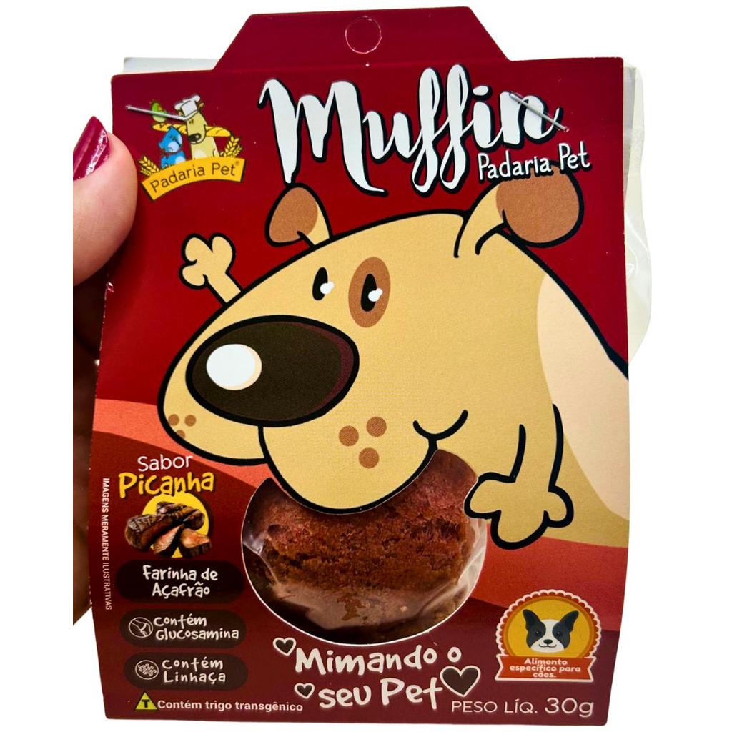 Muffin Para Cães Sabor Picanha Com Açafrão 30 g Bolinho