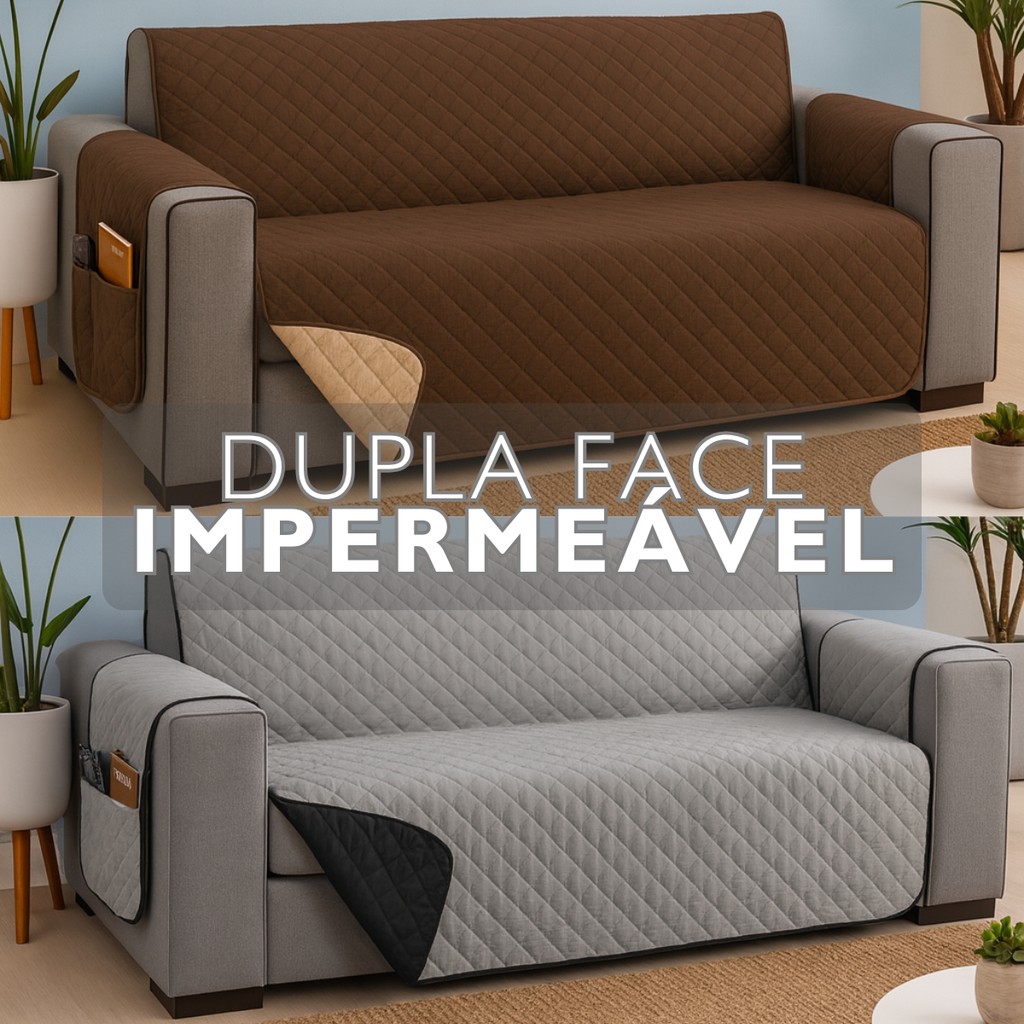 Protetor de Sofá Impermeável Dupla Face 1 2 3 4 Lugares Retrátil Capa Protetora Matelada Proteger em Oferta na Shopee