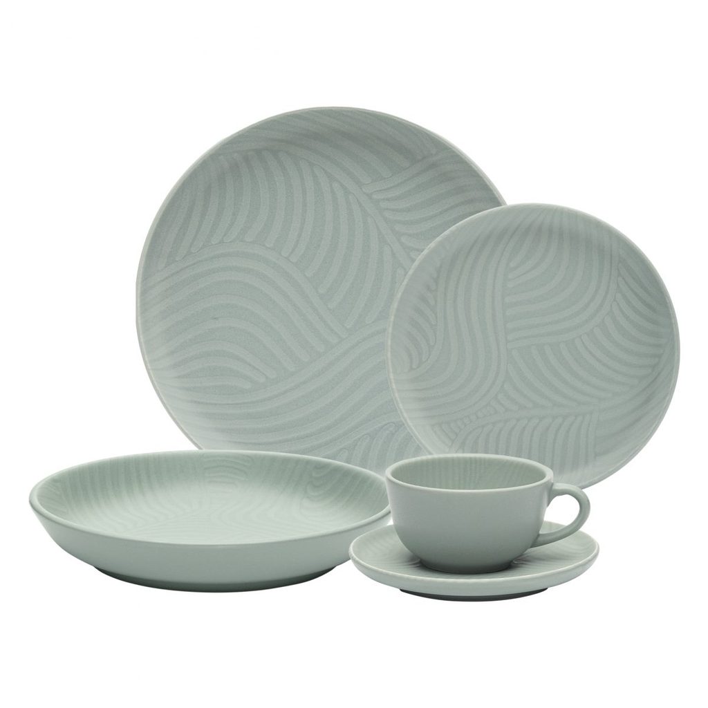 Aparelho de Jantar Flat Oásis 20 Peças Cerâmica Oxford