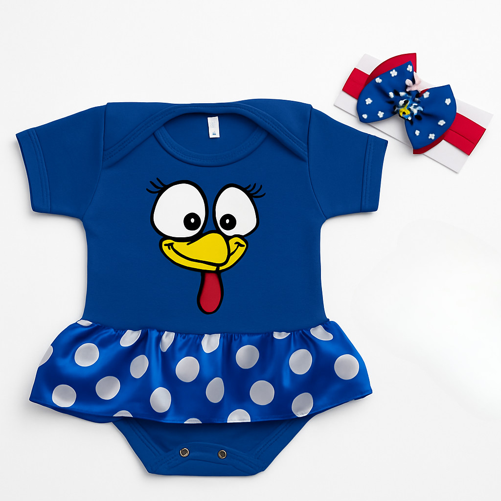 Body Bebê Infantil Menina Mêsversário Temático Galinha Pintadinha Super Confortável Promoção — imagem 2 de 2