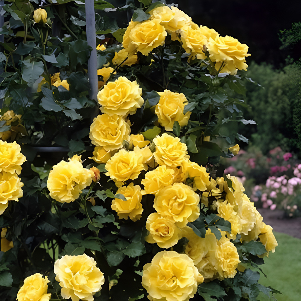 Rosa Trepadeira Amarela Golden 100  Sementes Flor P/ Mudas