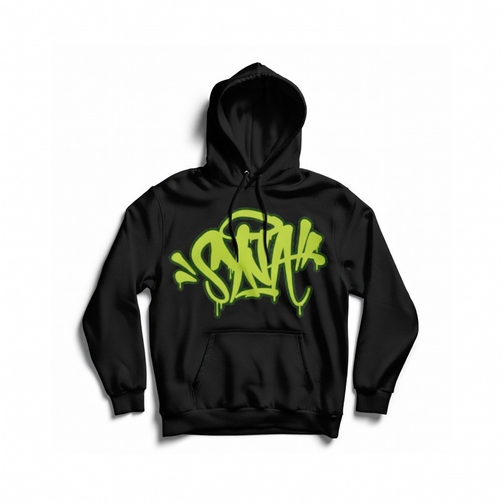 Moletom Canguru Preto Com Estampa Streetwear Unissex Com Capuz Premium