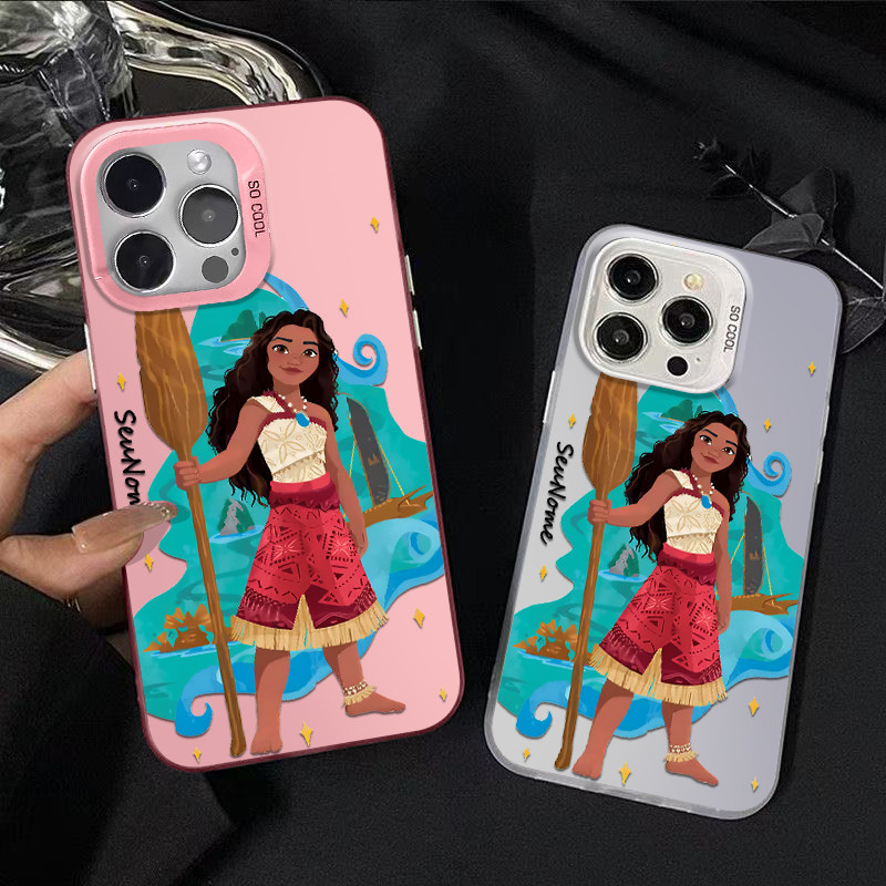 Capinha de personalizado Princesas da Disney Moana para Samsung S20 S21 S23 FE S24 Plus S23 S24 Ultra S25 Edge M34 capa