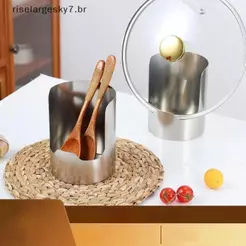 risela Suporte De Colher De Aço Inoxidável Estável , Fácil De Limpar , Espátula , Resistente Ao Calor , Sopa Ra , Mesa D