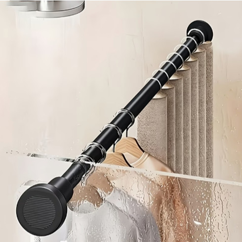 Varão Extensível Ajustável 70cm a 2m para Cortina, Box Banheiro e Suporte Cabides para Armario / Roupa - Cores Variadas