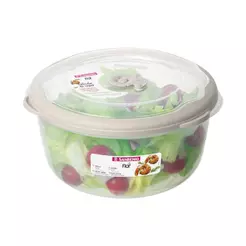 Pote Plástico Redondo Hermético Cappuccino 3,2L Flor Sanremo