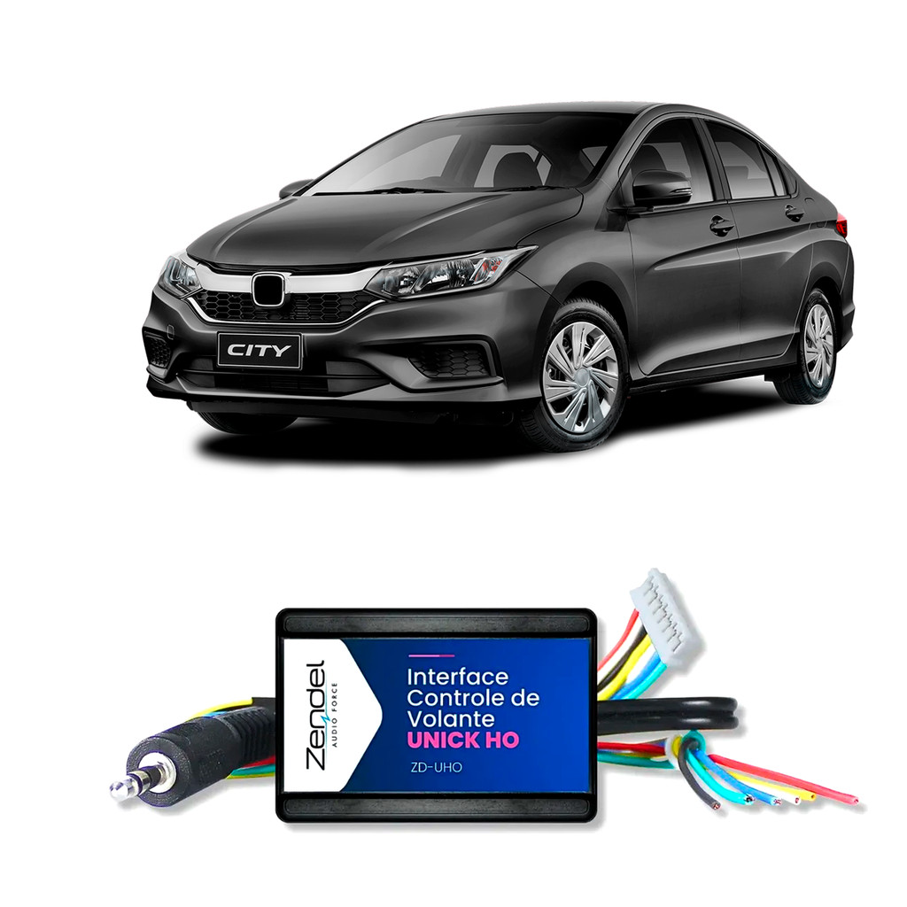 Interface de Volante Honda City 2010 até 2021 Resistiva para Multimídia Universal