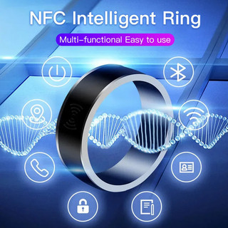 【Design Moderno】Tecnologia Inteligente Anel Aço Inoxidável Etiqueta Celular Anel Inteligente/NFC/Resistente