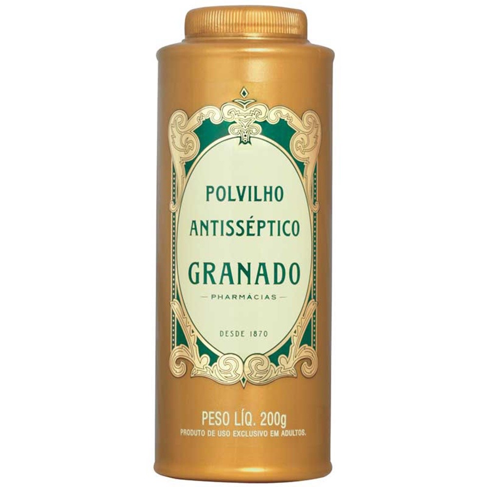 Talco Granado Polvilho Antisséptico 200g Original Para Pés Assaduras Odor Chulé Frescor Diário
