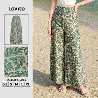 Lovito Férias Calça Padrão Calça de Primavera/verão para Mulheres L171ED504