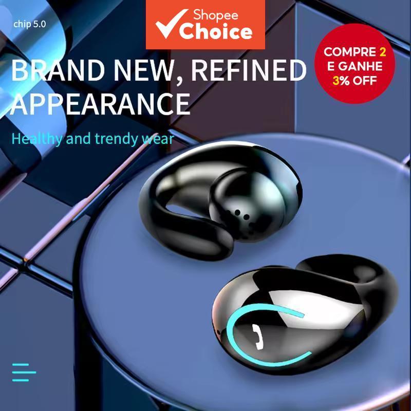 Fones De Ouvido Bone Air Conduction Bluetooth Single-Ear Hook Sem Fio À Prova D'água Esportes Corrida Fitness Segurança 