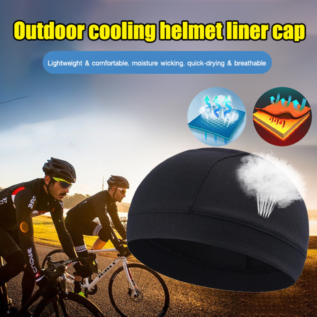 【Leve e Confortável】 Summer Windproof Inner Cap for Cycling Motorcycle Sports Chapéu para Ciclismo/Proteção UV/Chapéu de