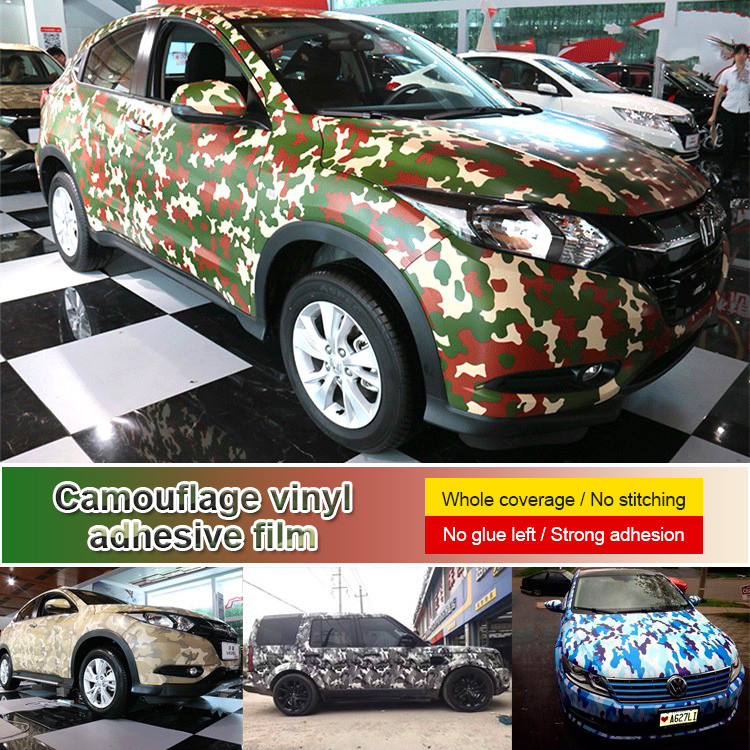 【Alta Qualidade】Camouflage Change Color Vinyl Adhesive Film Chrome Car Wraps/Decoração/Automóveis