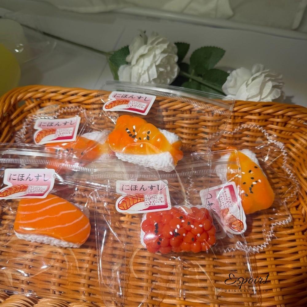 ESPOIR Sushi Squeeze Brinquedos , Simulação Comida Silicone Sensorial Brinquedo Fidget , Recuperação Lenta Cremoso Macio