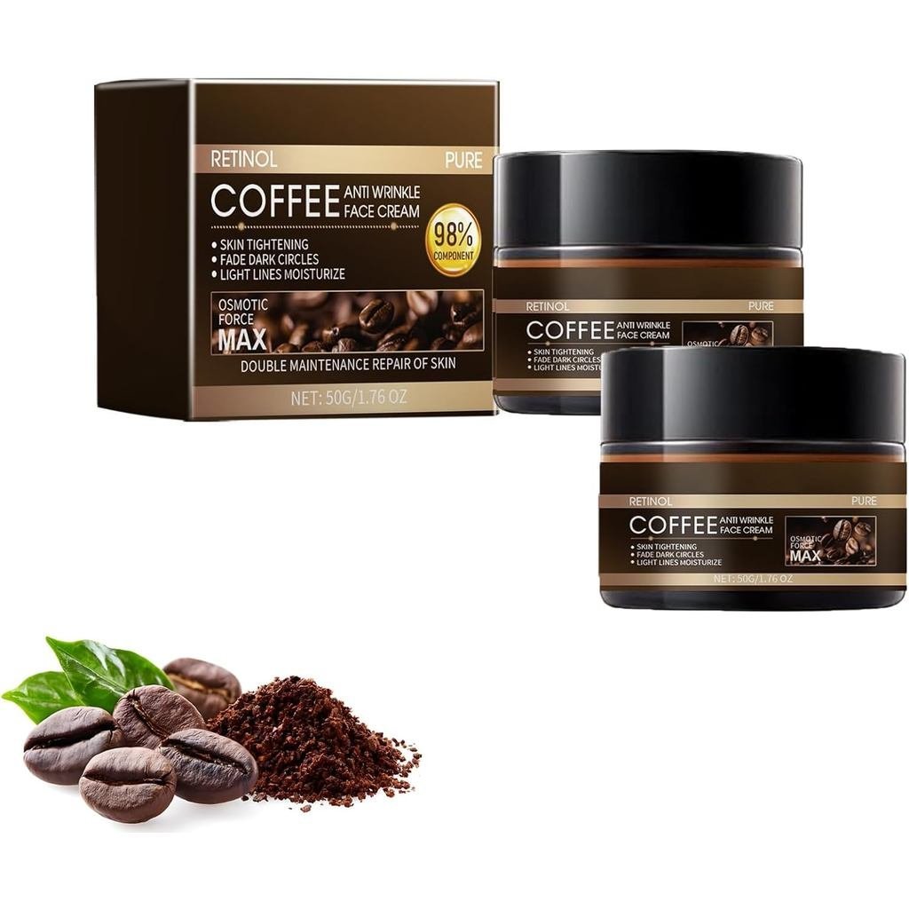 Creme Antirrugas com Retinol e Cafeína, Creme Facial Antirrugas, Creme Facial com Cafeína, Creme Noturno com Cafeína, Re