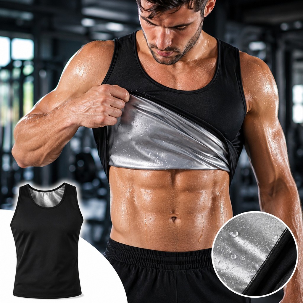 Camisa Regata Termica Cinta Camiseta Compressão Abdominal Masculino Sauna Modeladora Redutora Medidas