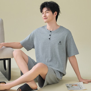 2026 novo estilo masculino pijamas de algodão puro verão de manga curta primavera verão outono juventude Homewear terno 