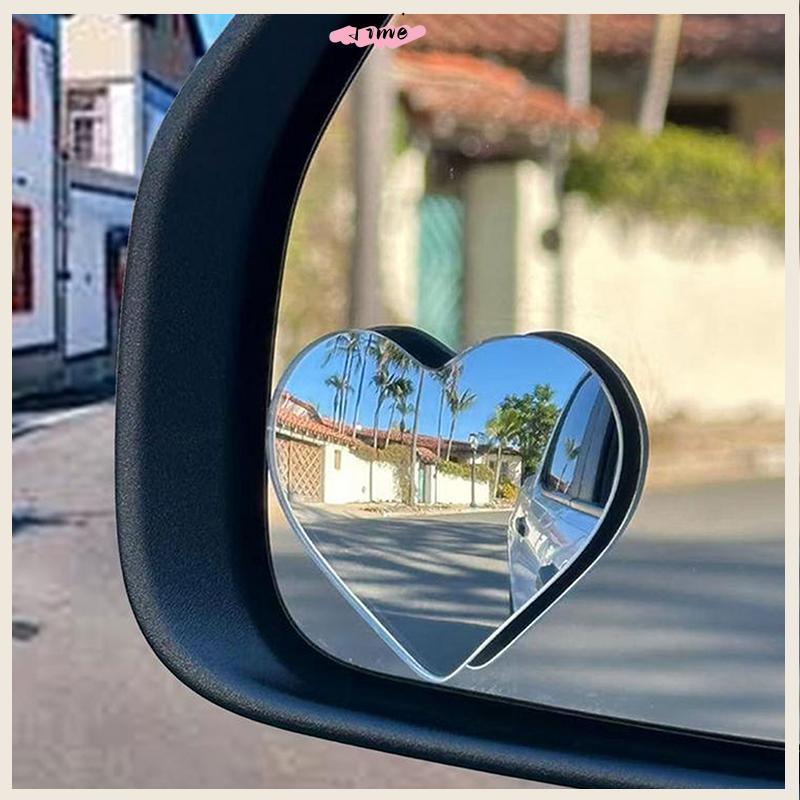 Tempo 1 Conjunto Bonito Forma De Coração Espelho Retrovisor Carro Pontos Cegos Auxiliar Acessórios Automóveis Para SUVs 
