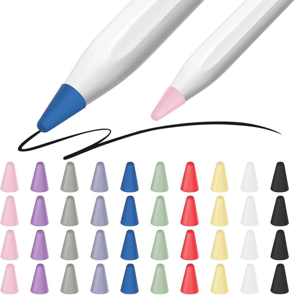 Capa para Pontas de Apple Pencil, Protetor de Ponta de Silicone Compatível com A
