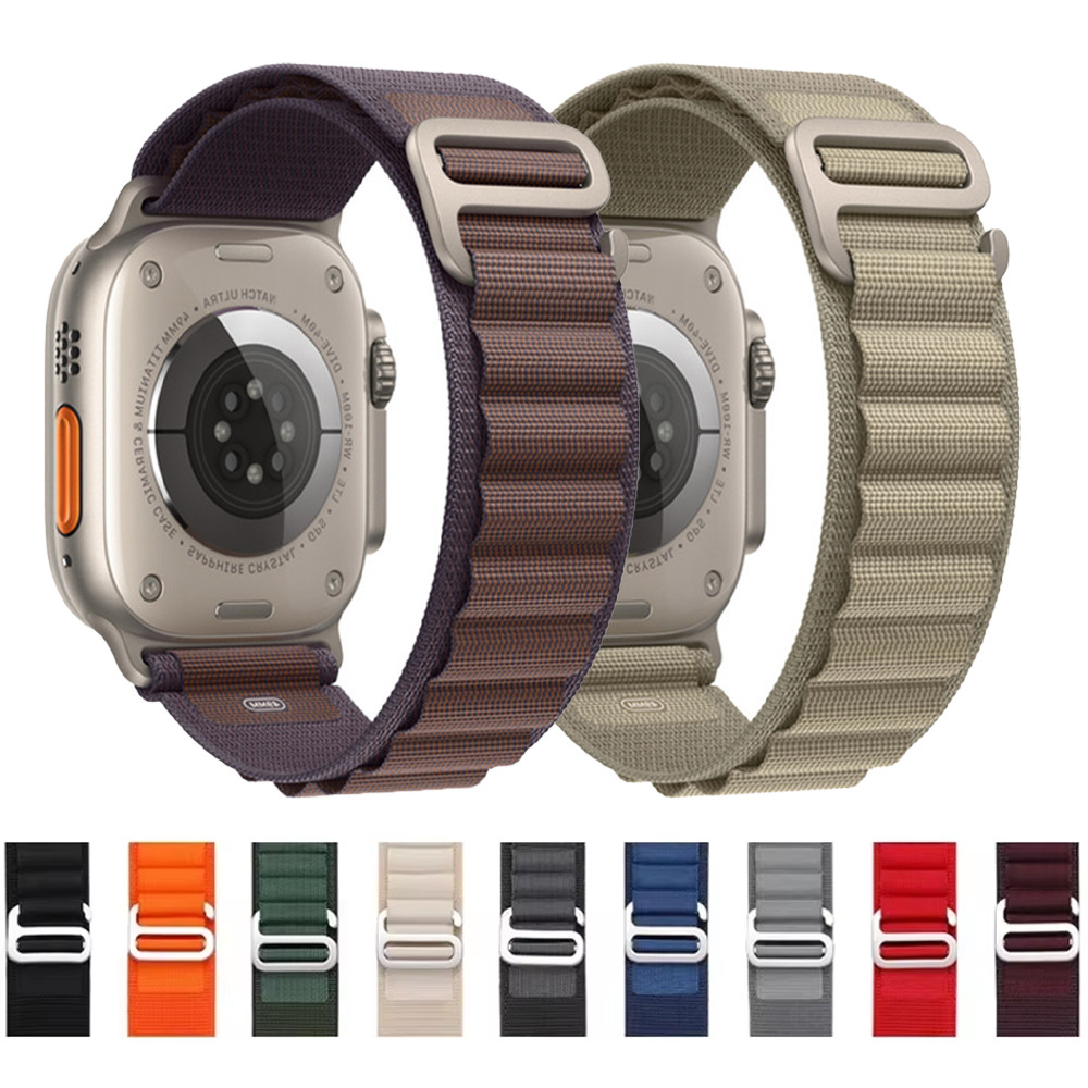 Kit 2 Pulseira De Nailon Loop Alpine Para IWatch Apple Watch SE Ultra 3 2 Series